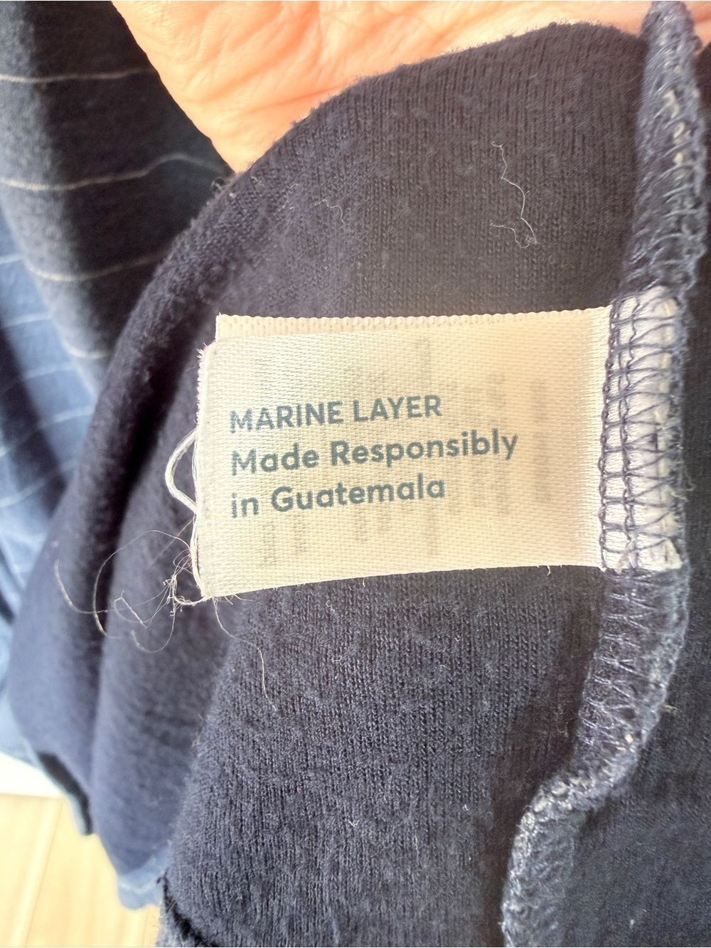Marine Layer Blue Striped Hoodie Sweatshirt XXL - Picture 4 of 6